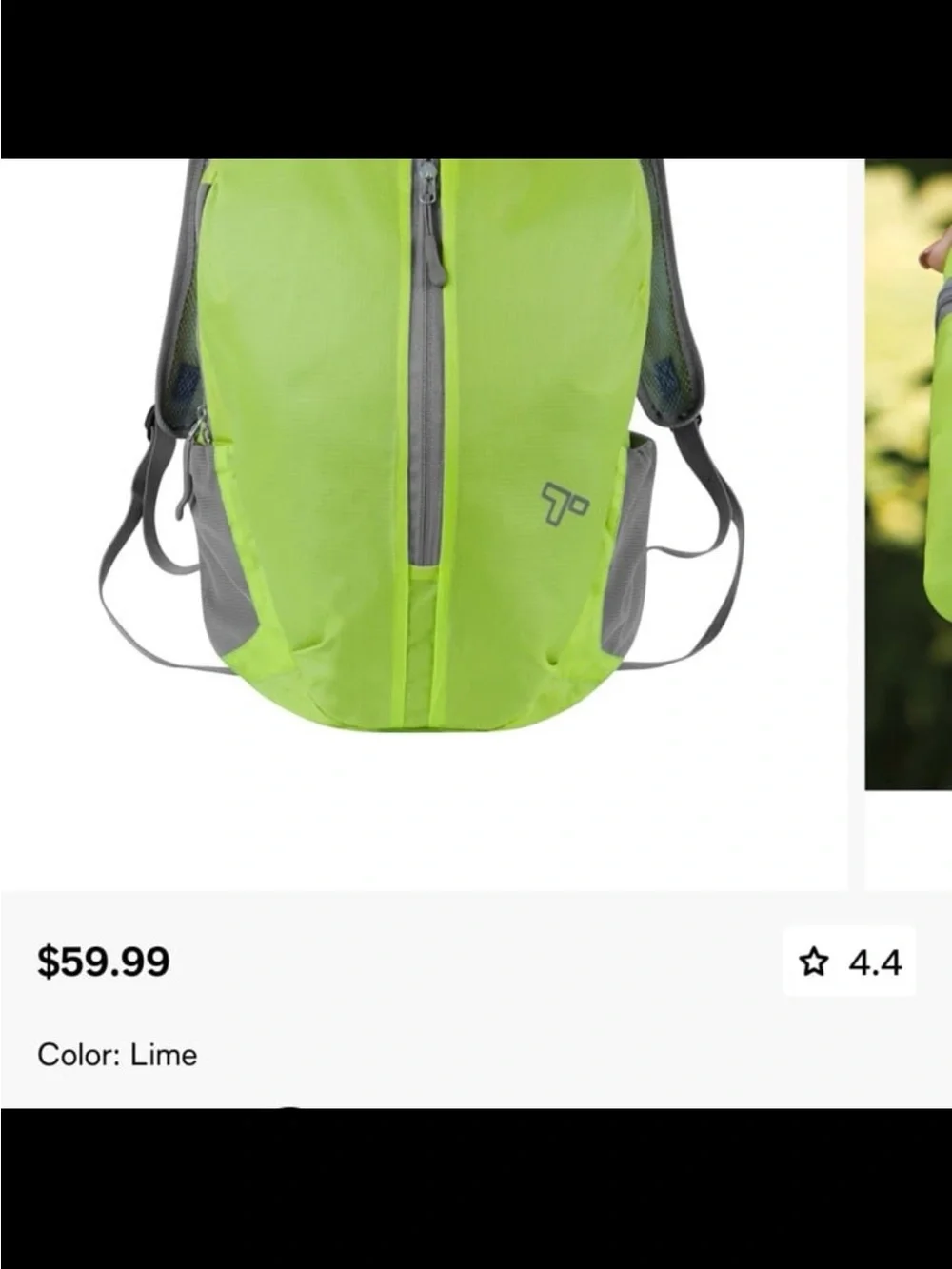 NWT travelon packable backpack lightweight green
